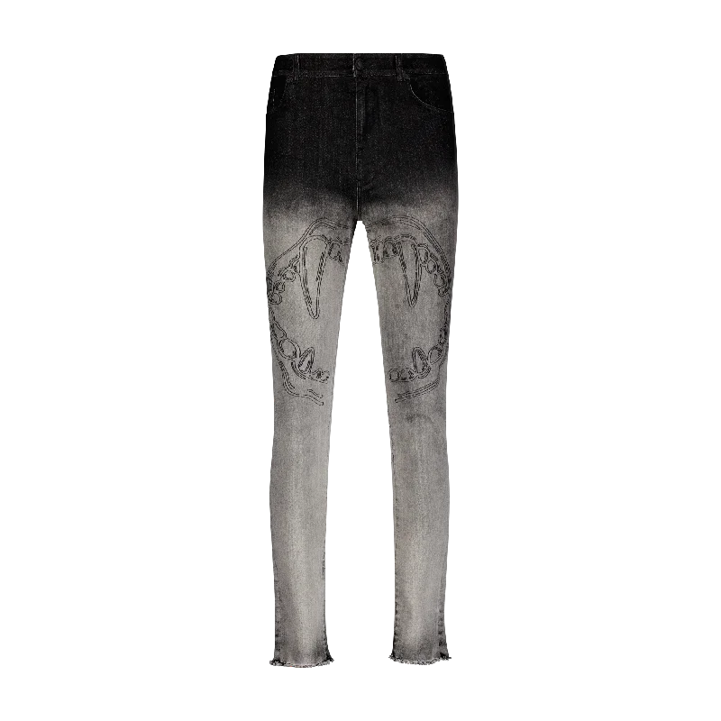 Casual Ripped Men's JeansFANG LIPS JEANS