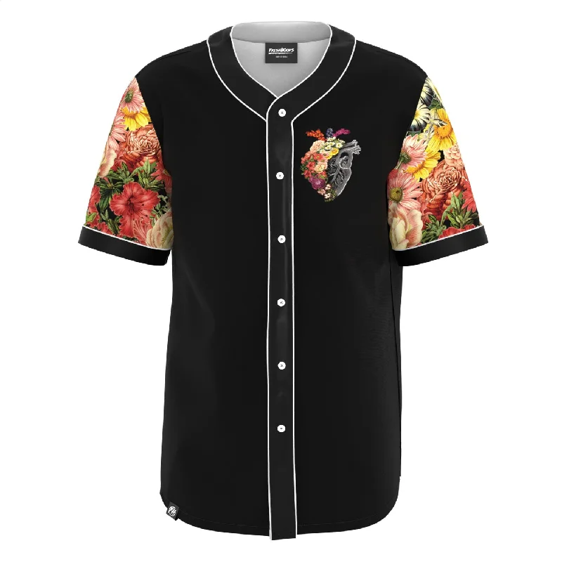 Men's Shirts with Barrel CuffsFlower Heart Jersey