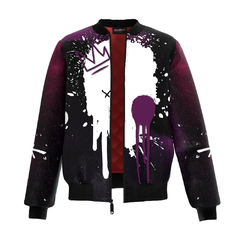 Men's Coats with LiningGraffiti Style Bomber Jacket