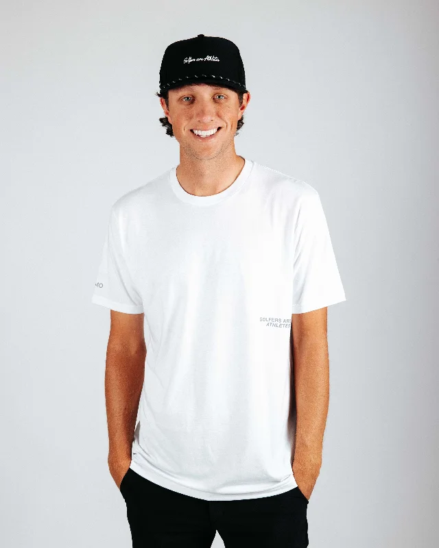 Men's Hoodies with Quilted LiningGrant Horvat Golfers are Athletes White Tee