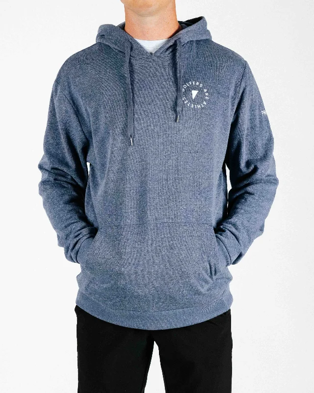 Men's Hoodies with Pass-Through PocketsHeather Blue Golfers Are Athletes Hoodie