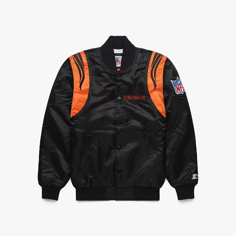 Men's Coats for HikingHOMAGE X Starter Bengals Satin Jacket