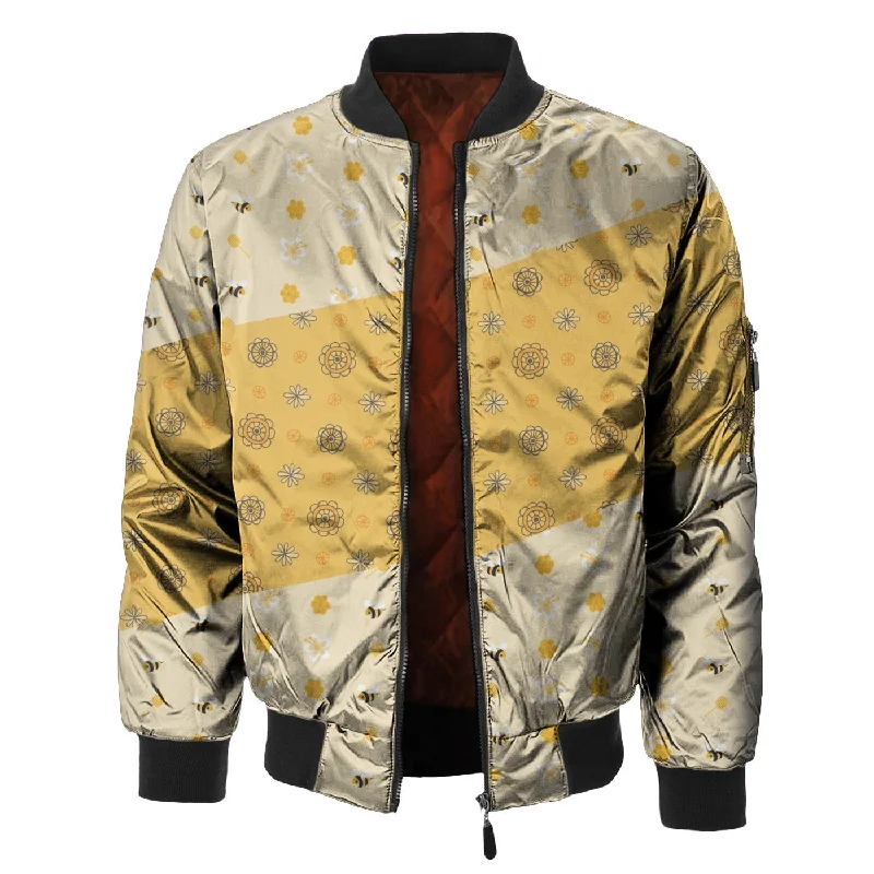 Men's Coats with ButtonsHoney Bomber Jacket