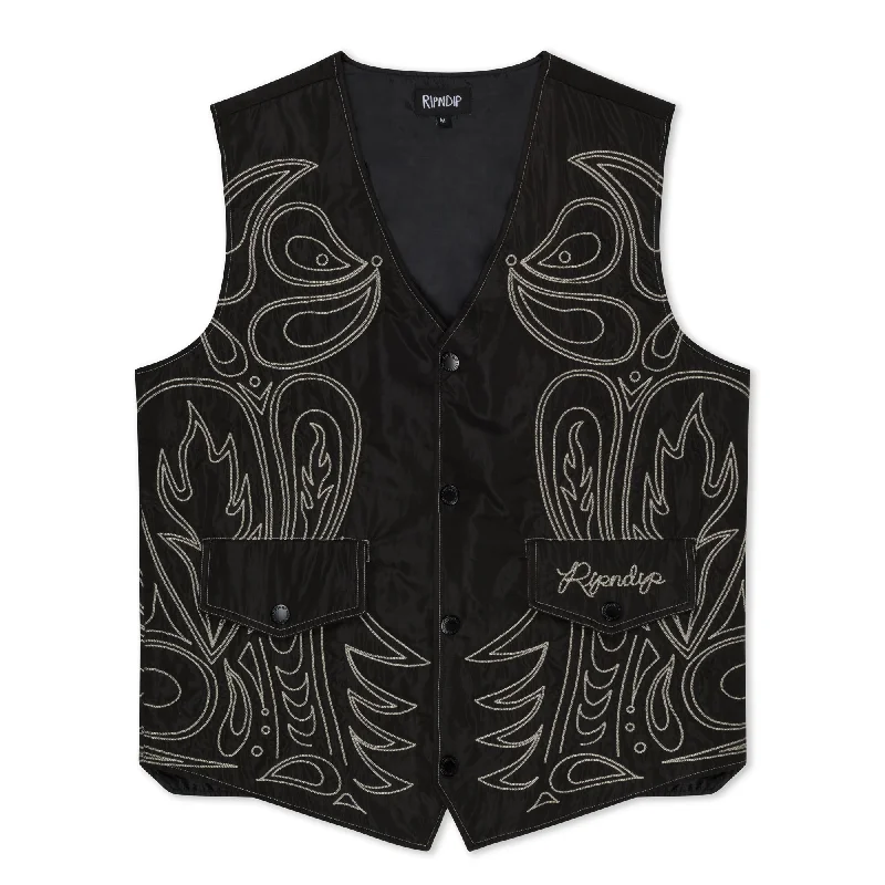 Luxurious Men's Cashmere CoatsHowdy Quilted Vest (Black)