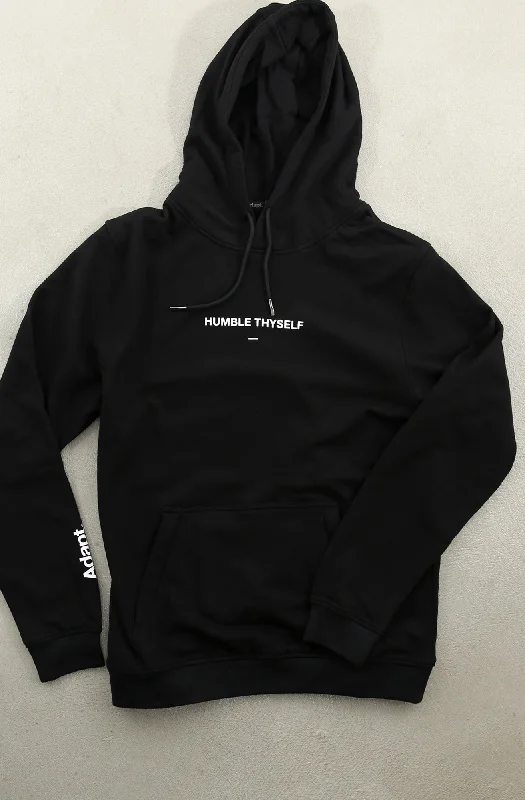 Men's Hoodies with Screen-Printed GraphicsHumble Thyself II (Men's Black A1 Hoody)