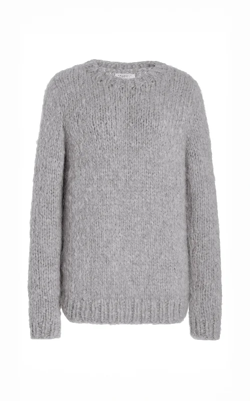 Chic Men's Cashmere SweatersLawrence Knit Sweater in Heather Grey Welfat Cashmere