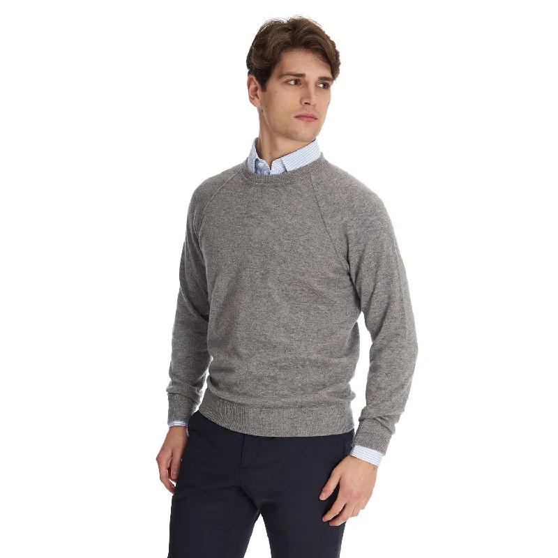 Men's Sweaters with Cable PatternsLIGHT GREY SWEATSHIRT