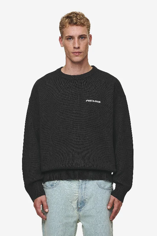 Men's Sweaters with Unique and Custom DesignsLogo Oversized Knit Sweater Black