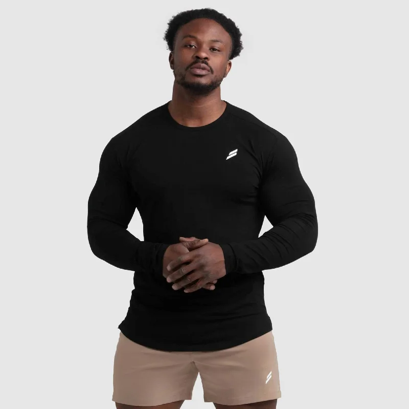 Men's Shirts with Mandarin CollarsMark Drop Long Sleeve - Black