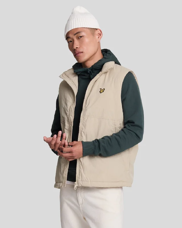 Men's Coats with PocketsPadded Puffer Gilet