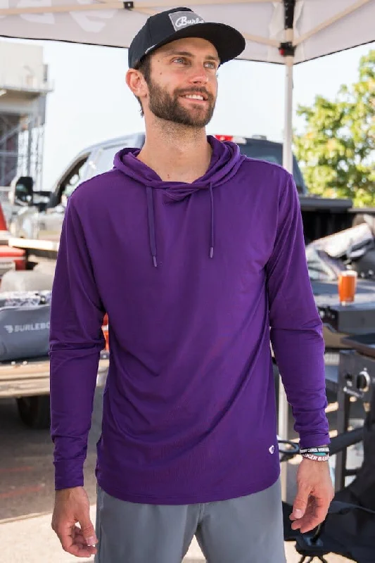 Men's Hoodies with Reflective StripesPerformance Hoodie - Purple