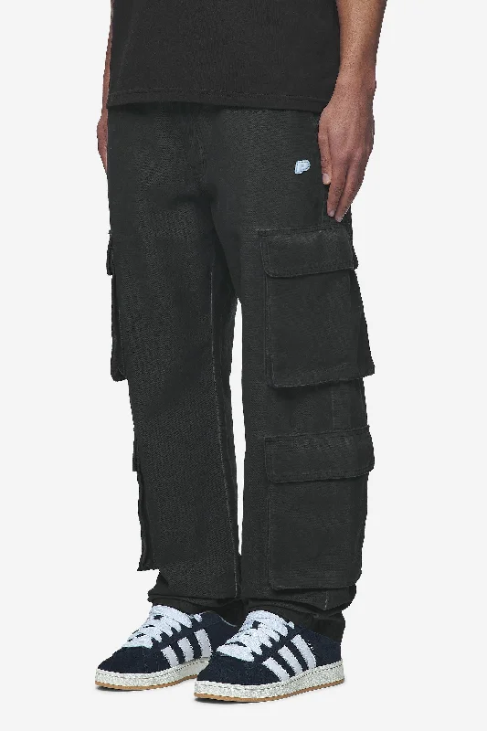 New Arrival Designer Men's JeansPreto Wide Cargo Pants Dyed Black