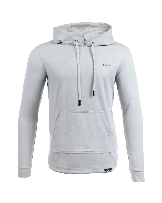 Men's Hoodies with Button-Down PocketsLight Gray Hoodie