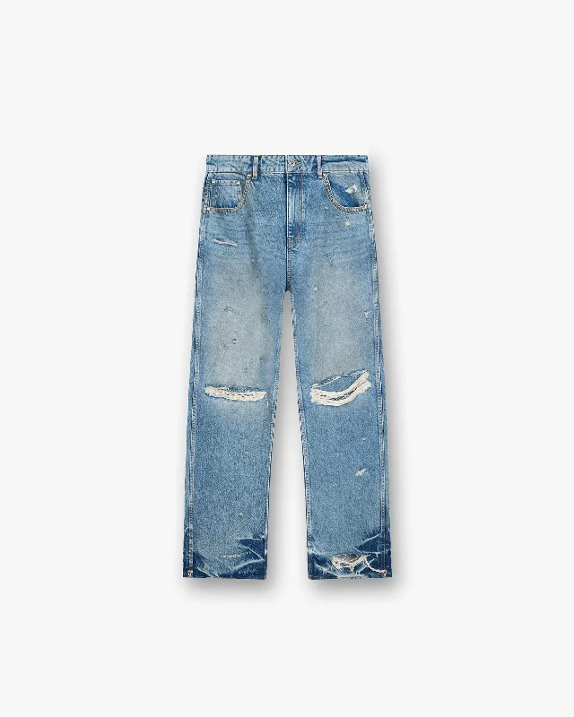 Best Fitting Men's JeansRepresent X Duke + Dexter Baggy Denim - Mechanic Blue