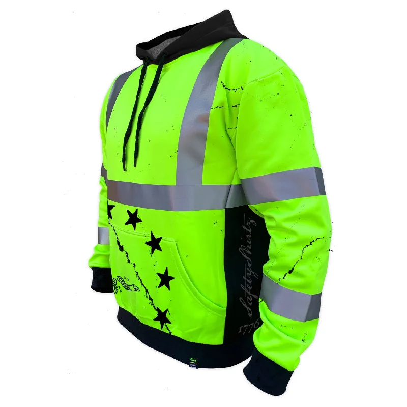 Men's Hoodies for CampingSafetyShirtz Men's SS360º 1776 Class 3 Hi-Vis Safety Hoodie