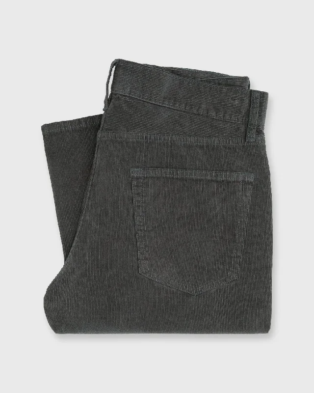 Rip and Tear Men's JeansSlim Straight 5-Pocket Pant in Smoke Corduroy