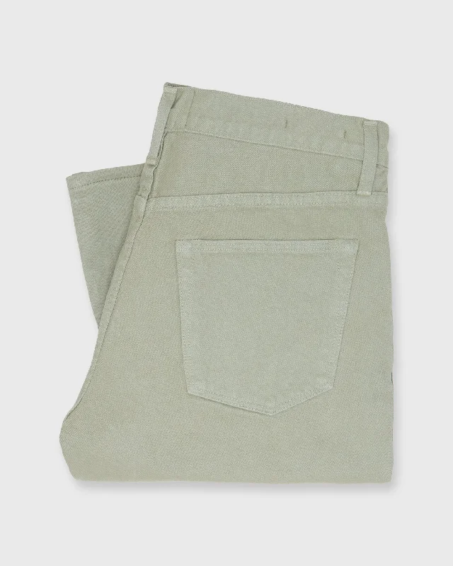 Men's Jeans for Everyday WearSlim Straight Jean in Spring Olive Garment-Dyed Denim