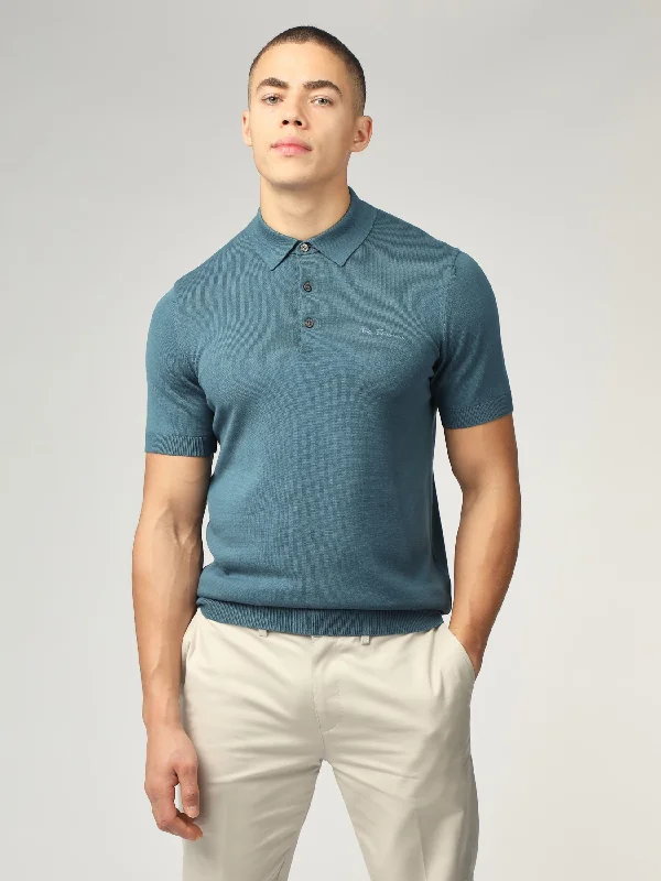 Men's Sweaters for Cold WeatherSignature Short Sleeve Polo - Teal