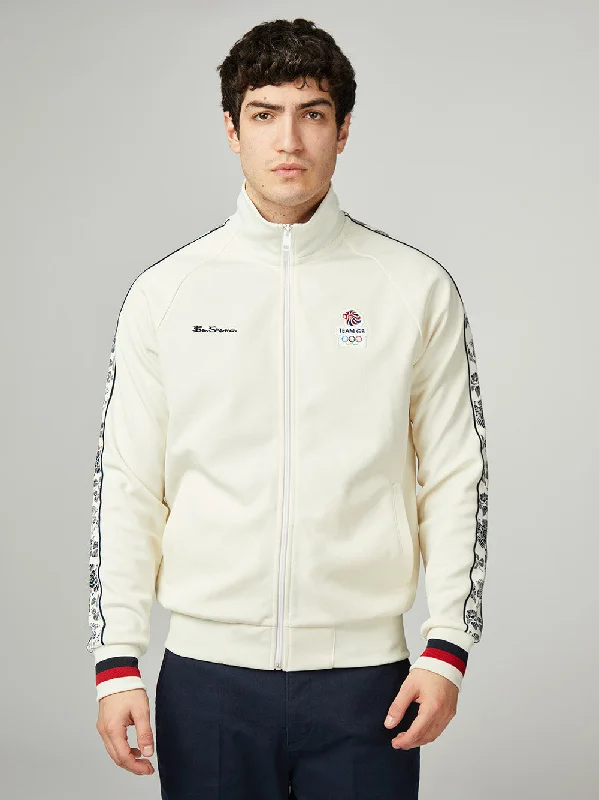 Modern Men's Field JacketsTeam GB Taped Track Top - Ivory