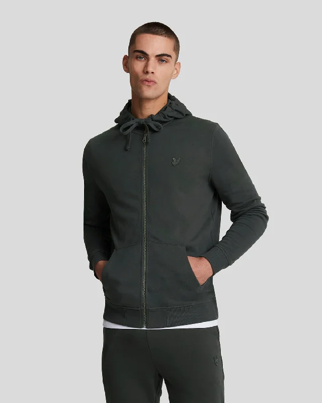 Men's Hoodies for Mild WeatherTonal Eagle Zip Through Hoodie