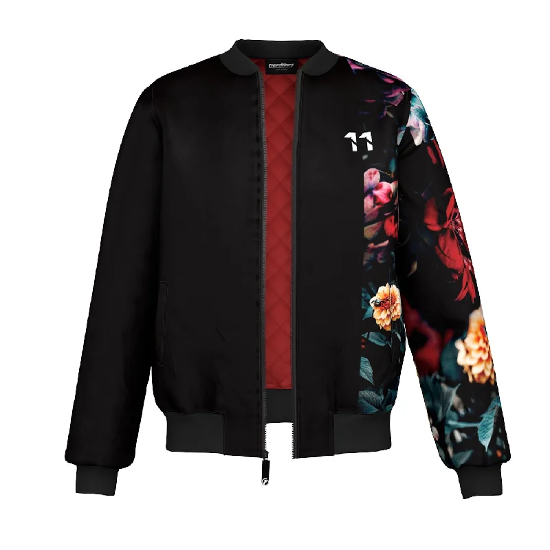 Men's Coats for SnowboardingVintage Flowers Bomber Jacket