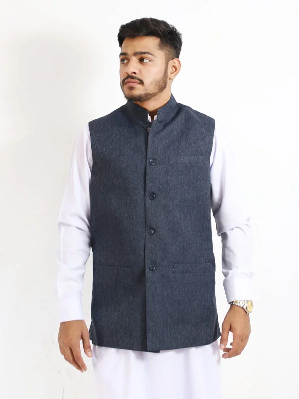 Men's Coats for Everyday WearWaistcoat for Men Hex Blue