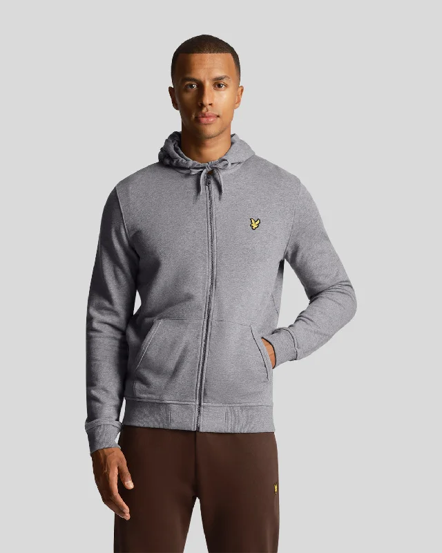 Comfortable Men's Fleece HoodiesZip Through Hoodie