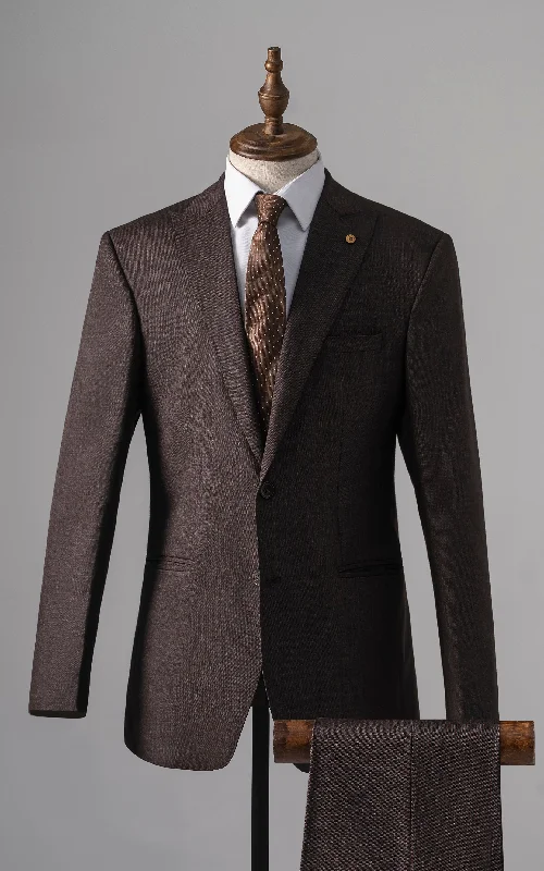 2 PIECE SUIT BROWN