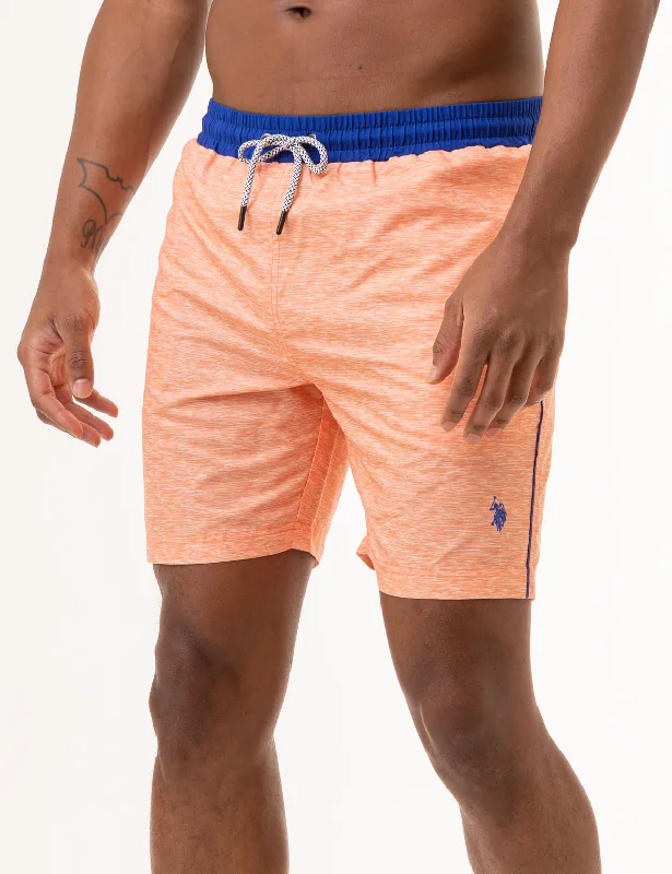 7 HEATHER CONTRAST SWIM TRUNKS