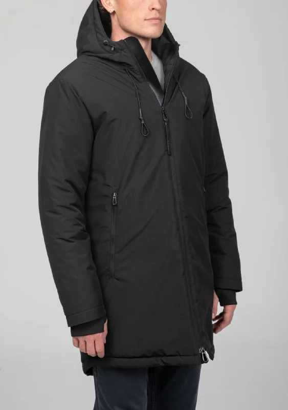 Best Men's Leather CoatsTraveler's Thermal Winter Coat - Black