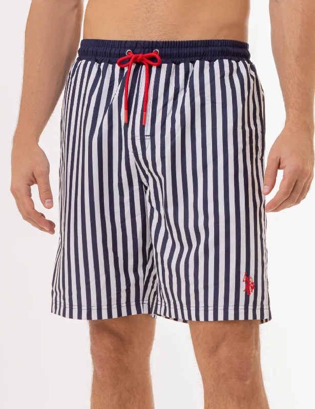 9 STRIPE SWIM TRUNKS