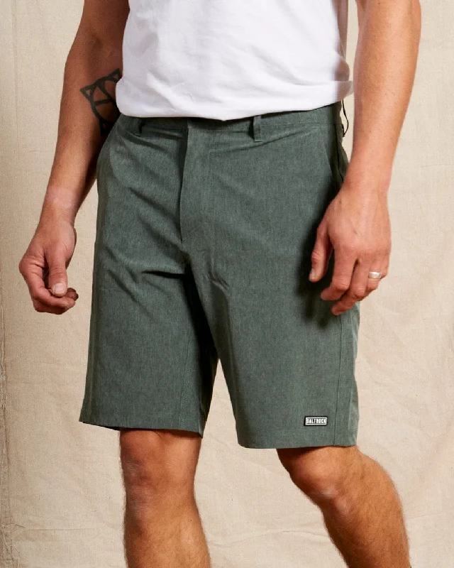 Men's Pants with Adjustable CuffsAmphibian 2 - Mens Hybrid Boardshorts - Dark Green