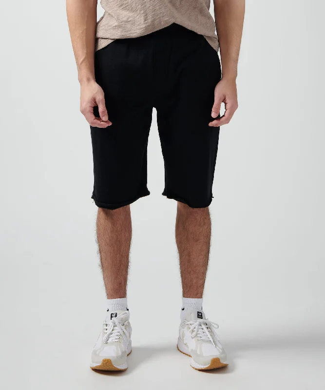 Men's Pants with Graphic PrintsFrench Terry Pull-On Shorts - Black