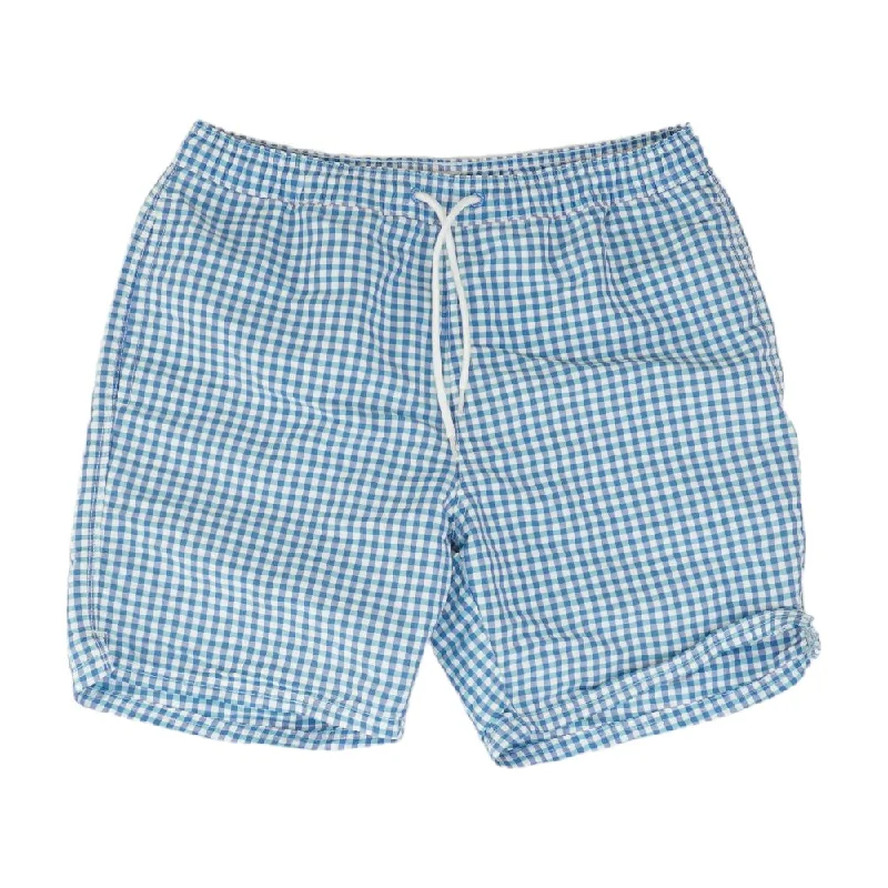 Blue Check Swim Shorts