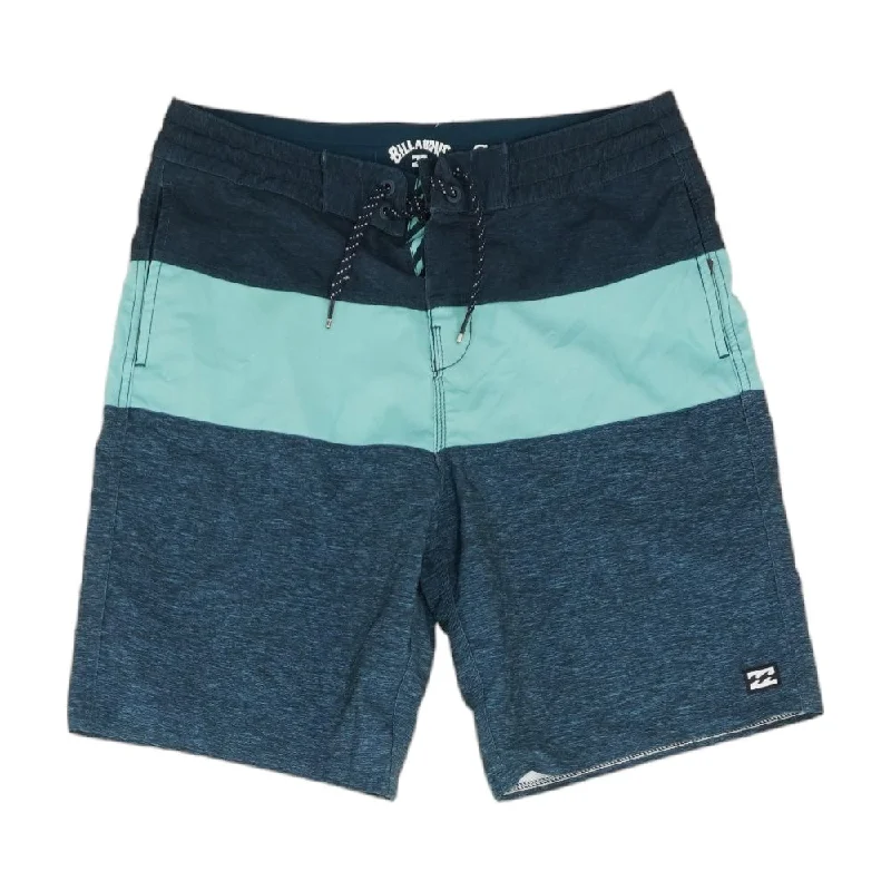 Blue Color Block Swim Shorts