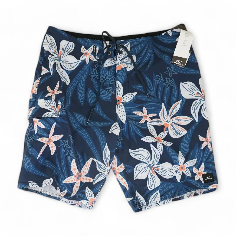 Blue Floral Swim Shorts