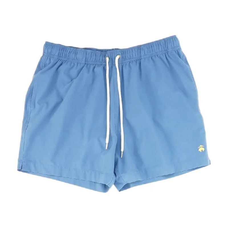 Blue Solid Swim Shorts