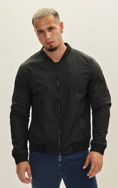 Men's Coats for AutumnClassic Lightweight Bomber Jacket - Black