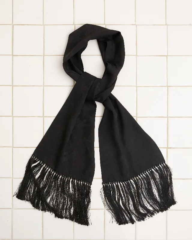 Football Jacquard Scarf - Black