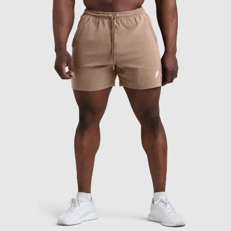 Men's Pants with Ripped and Distressed DetailsGenesis 5" Shorts - Light Taupe