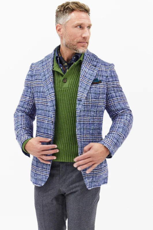 Glen Plaid Patch Pocket Sports Jacket