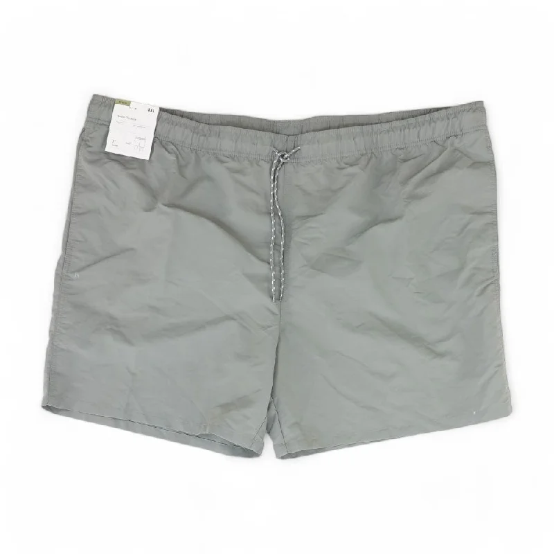 Gray Solid Swim Shorts