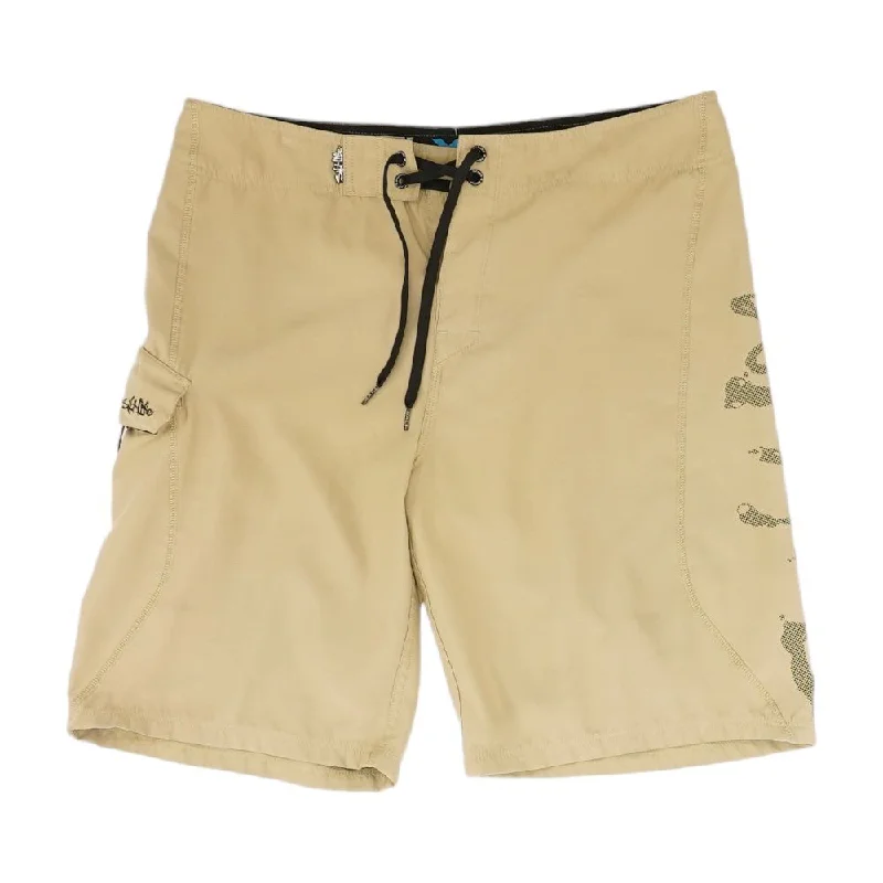 Khaki Solid Board Shorts