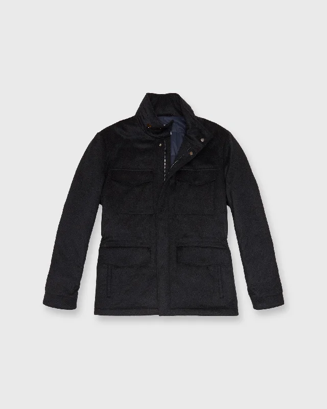 Cool Men's Pea CoatsKili Uno Coat in Navy/Heather Charcoal