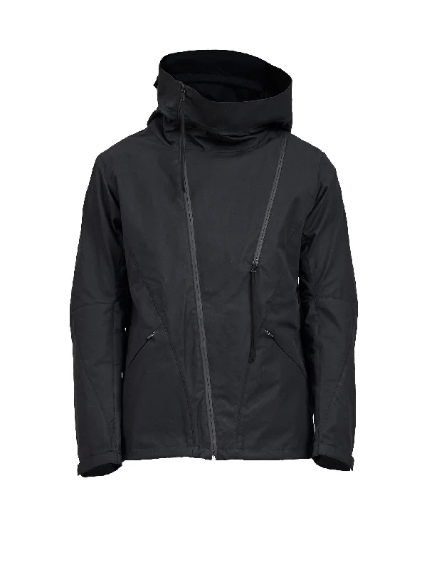 Men's Coats with Hand Warmersleioa asymmetrical jacket black