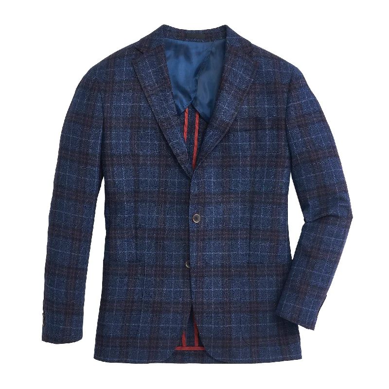 Men's Coats with Stretch FabricLoro Piana Moonlight/Earth Red Plaid Sport Coat