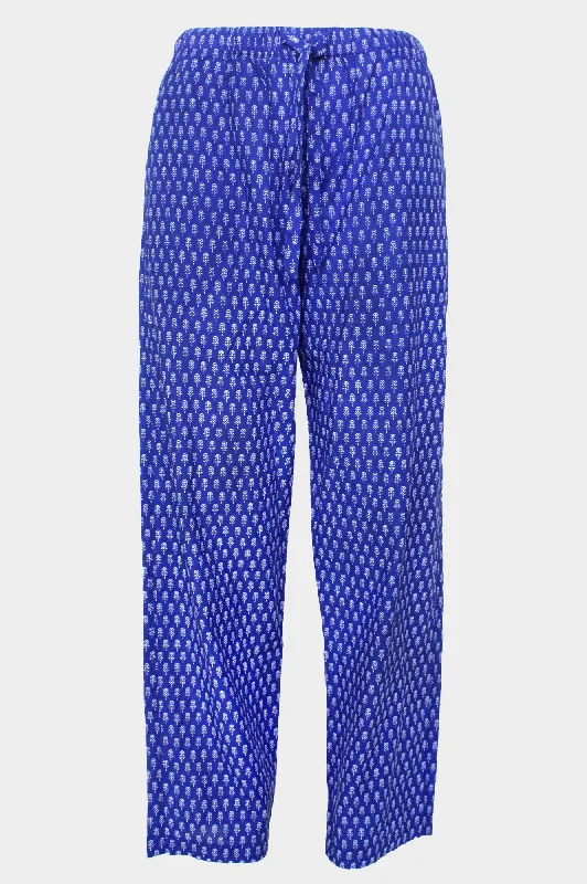 Men's Pants with Pleated FrontsMen's Pyjama Bottoms | Cobalt Blue/White