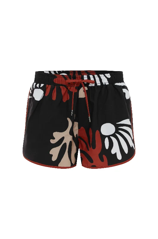 NEO BOARDSHORT - BLACK BOTANICA