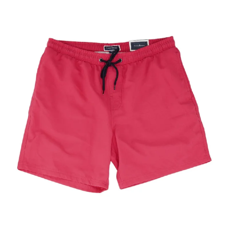 Pink Solid Swim Shorts