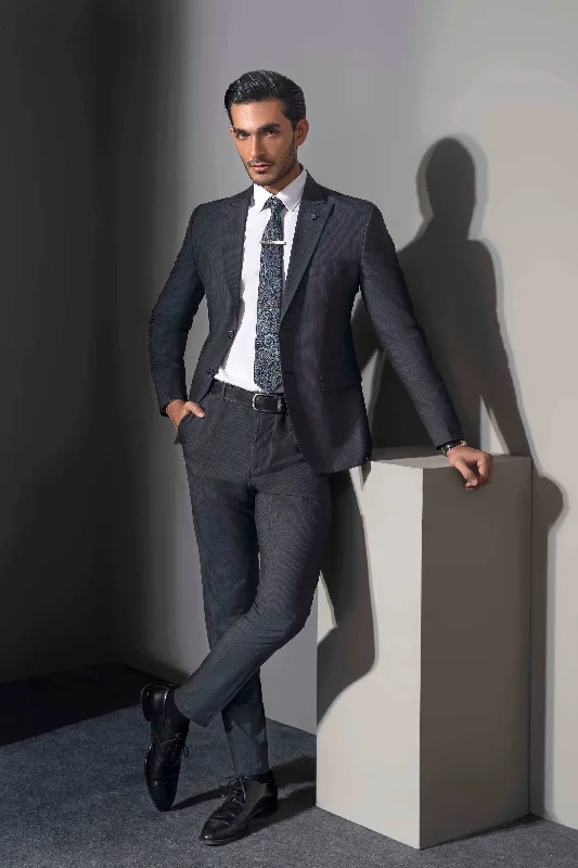 PREMIUM 2 PIECE SUIT GREY STRIPER